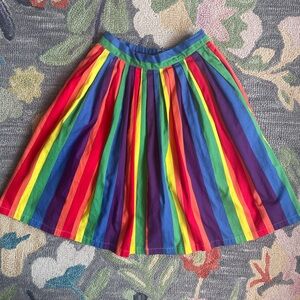 ModCloth Rainbow Striped Women's Skirt